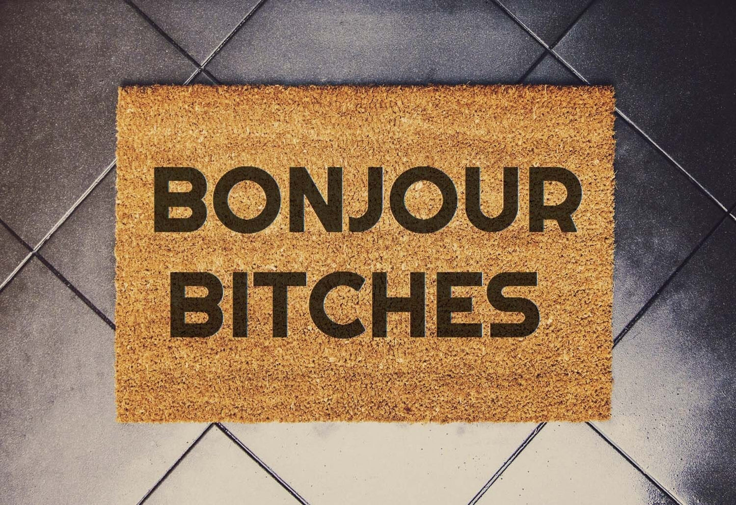 Bonjour Bitches Shoes Doormat, Funny Doormat, Funny Door Mat, Birthday Gift, Wedding Gift