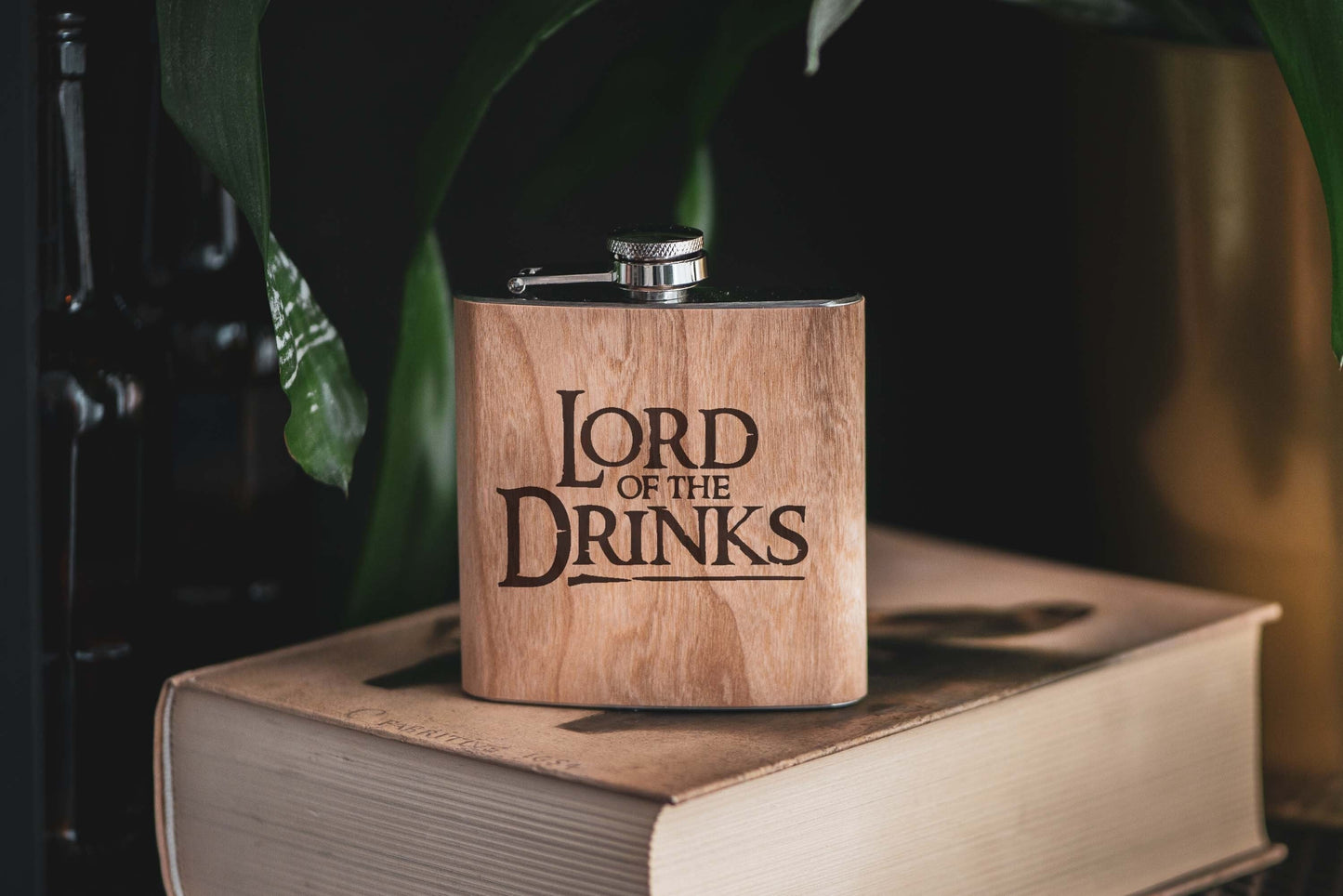 Der Herr der Getränke Holz-Flachmann Tolkien