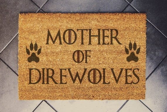 Game of Thrones Inspired doormat MOTHER OF DIREWOLVES Mothers Day -Welcome Doormat - Custom Doormat - Home Decor - Housewarming Gift