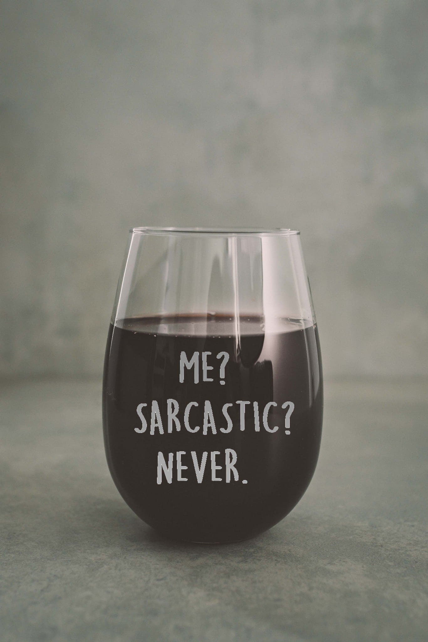 Lustiges „Me Sarcastic?“ Weinglas 500ml/17oz