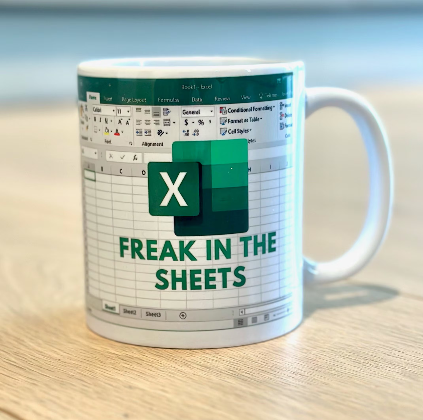 'Freak in the Sheets' Excel Mug – Gift for Coworkers, Boss, or Accountants (11oz)