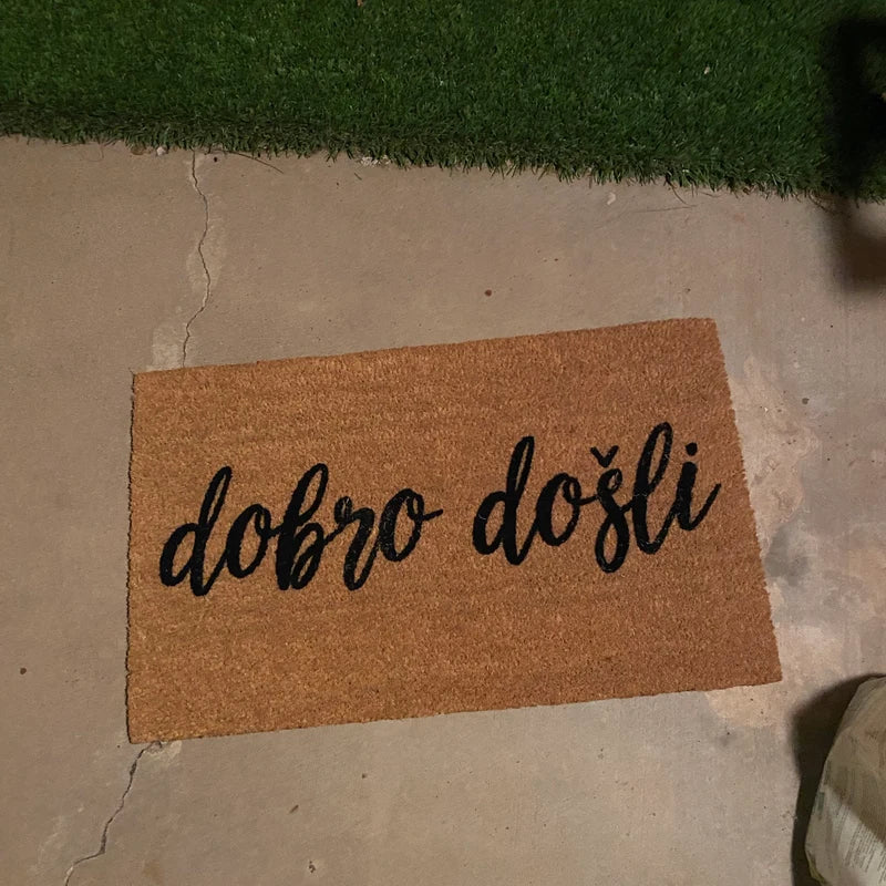 Dobro Došli Doormat (Bosnian, Croatian, Serbian) – Funny Welcome Mat | Housewarming Gift | Cultural Door Mat