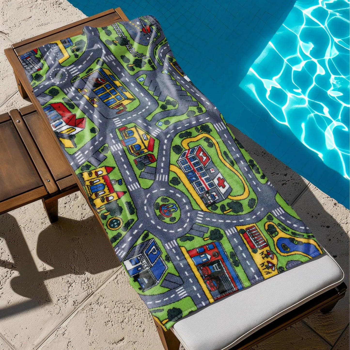Beach Towel City Carpet | Nostalgia – A Return to the '90s with the Iconic Play Rug Design | 2000s Gift