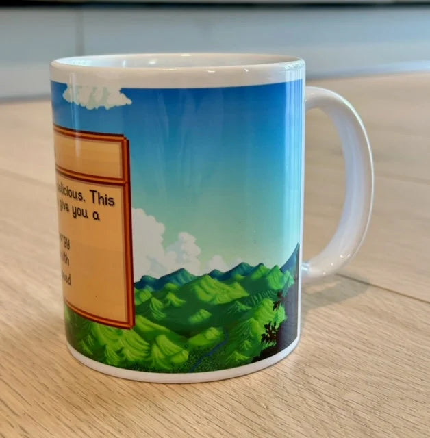 Stardew Valley Coffee Mug โ Gamer Gift with Coffee Stats