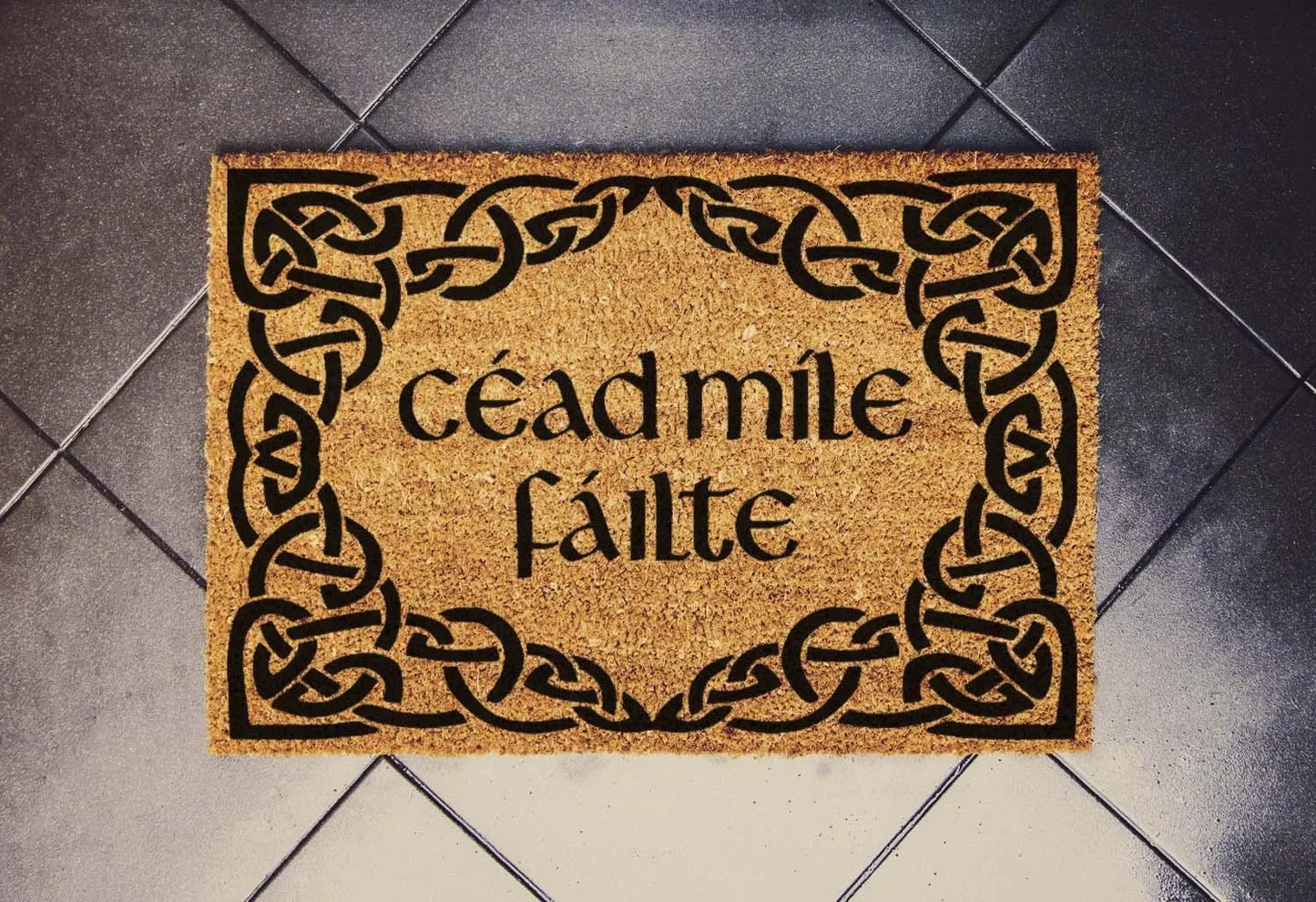 Céad míle fáilte Doormat | Custom Doormat | Outside Doormat | Gift | Home Gift | Welcome Mat | Scottish | IrishDecor