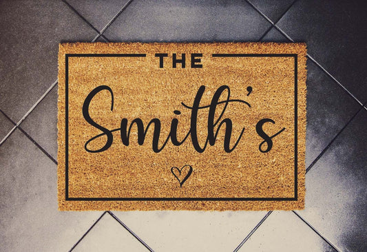 The Smiths mat, Personalized Rug, Personalized Gift, Housewarming Gift, New Home Gift, Anniversary Gift, Home Decor, Welcome Mat, Doormats