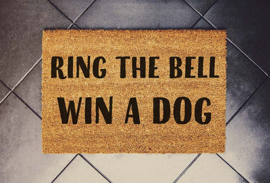 Ring the bell win a dog Shoes Fußmatte, Lustige Fußmatte, Lustige Türmatte, Geburtstagsgeschenk,