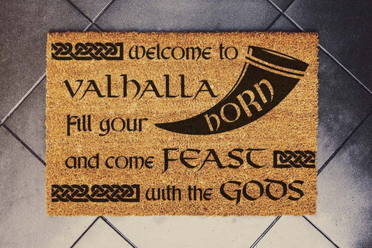 Welcome to Valhalla doormat Viking Doormat, Doormat, Funny Doormat, Funny Door Mat, Birthday Gift, Wedding Gift,