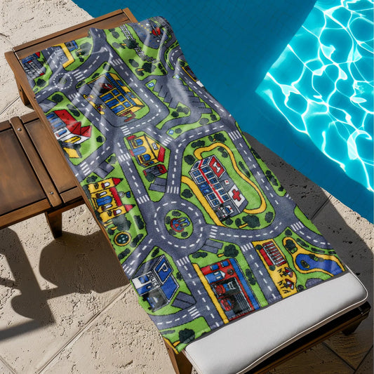 Beach Towel City Carpet | Nostalgia – A Return to the '90s with the Iconic Play Rug Design | 2000s Gift