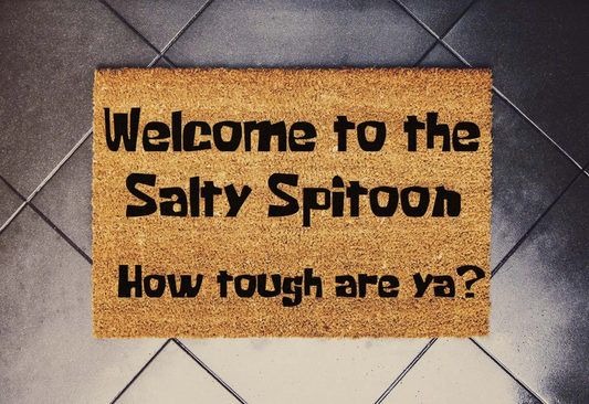 Salty Spitoon Fußmatte – Lustige SpongeBob Fußmatte | Kokosfaser-Vorleger für die Haustür | Einweihungsgeschenk für Fans &amp; Weenies
